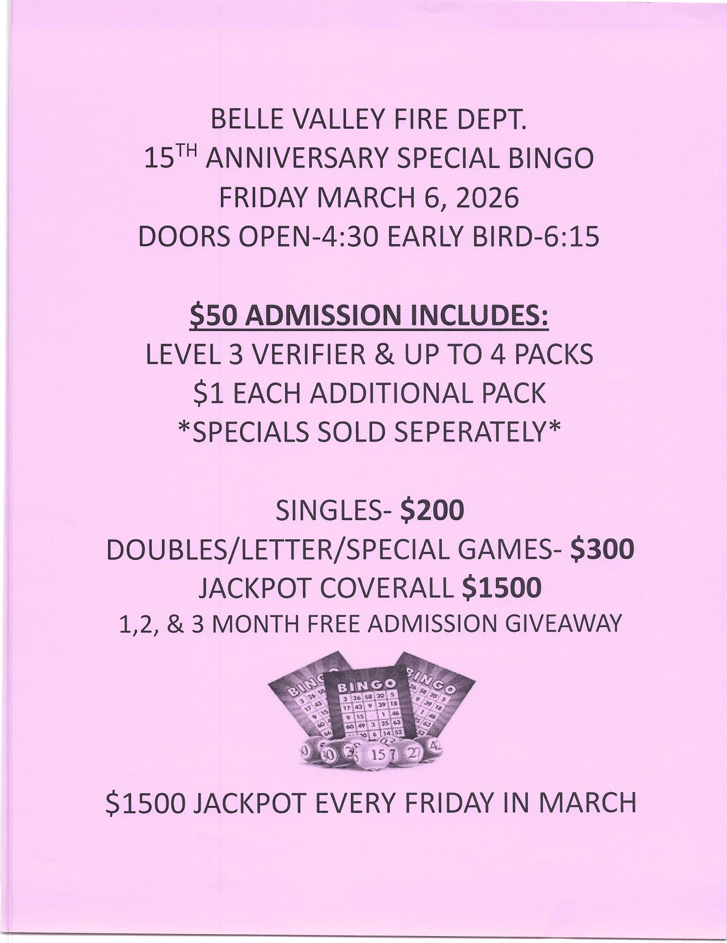 March Bingo Specials!