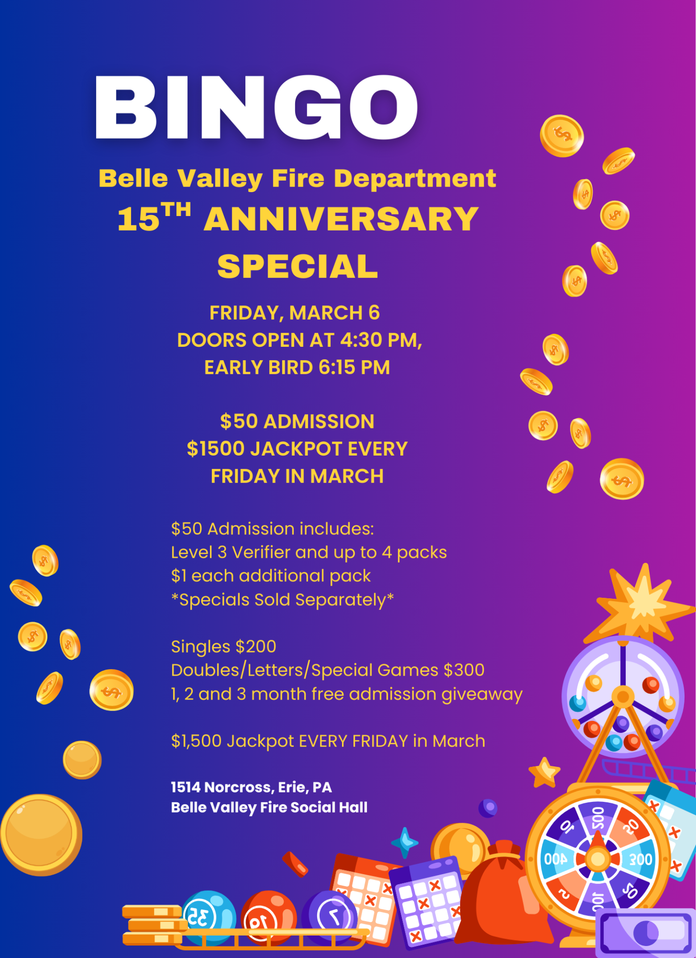 March Bingo Specials!